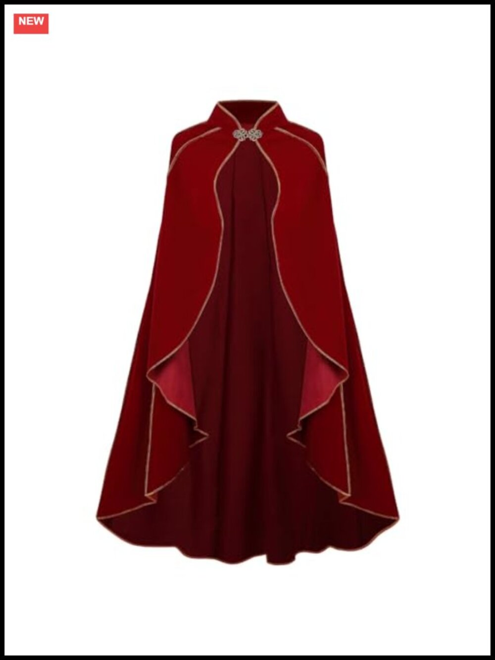Medieval Velvet Cloak Stand Collar Renaissance Cosplay Cape Adult